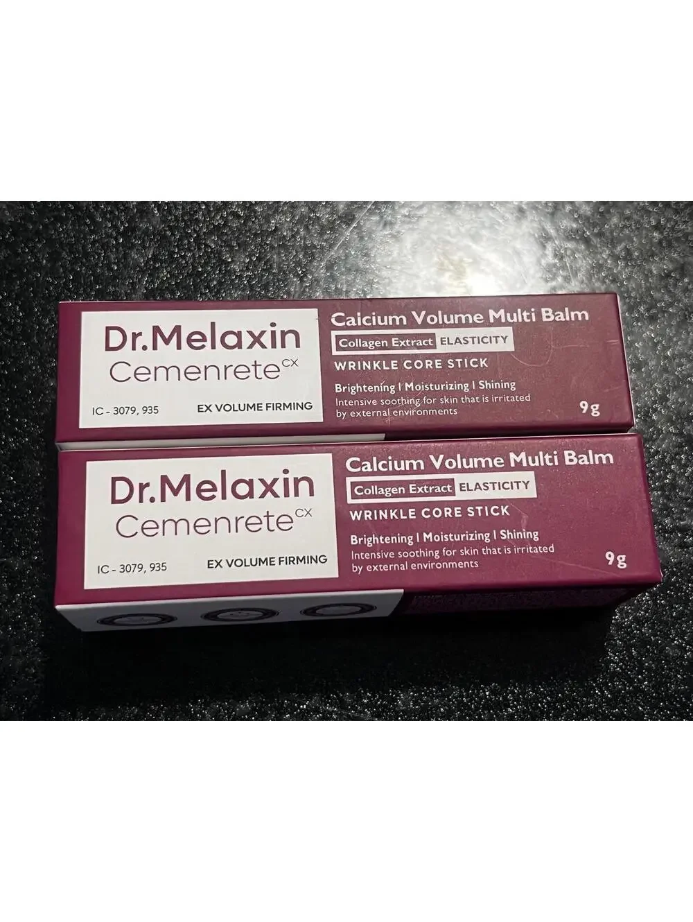 Lot of 2 Dr. Melaxin Cemenrete CalciMulti Balm 9g K-Beauty Wrinkle Stick